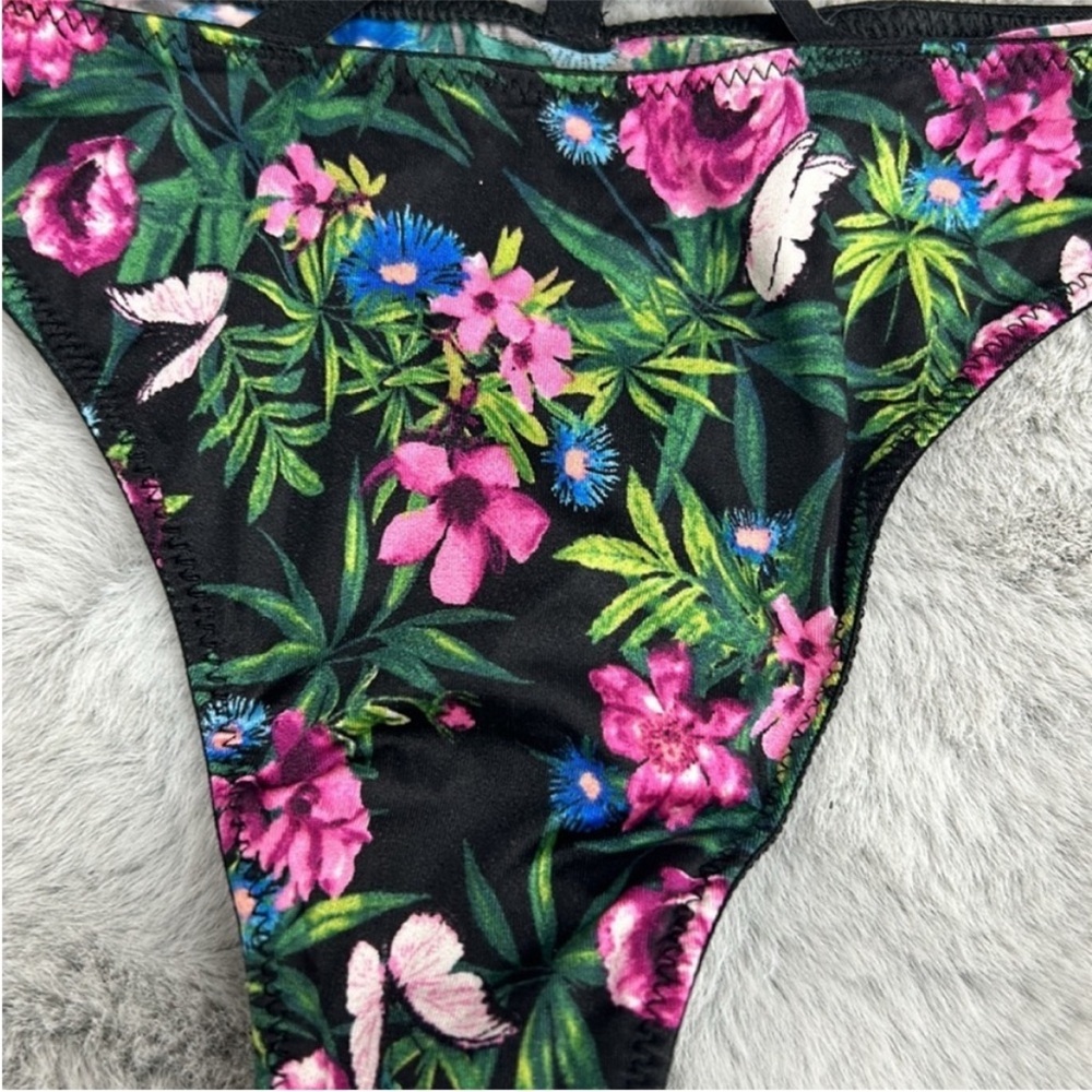 Victoria’s Secret Floral Strappy Thong Panty - Picture 2 of 3